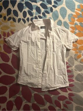 Amplify Short Sleeve Button-Up Shirt - White